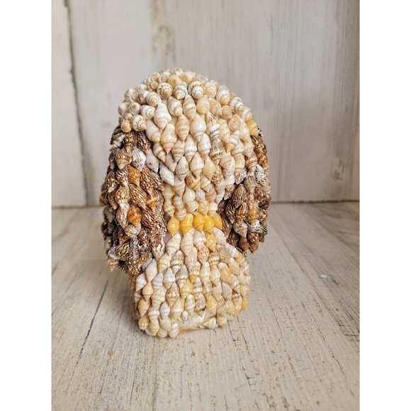 Himark vintage seashell covered dog folk art decor‎ figure unique - Picture 6 of 10